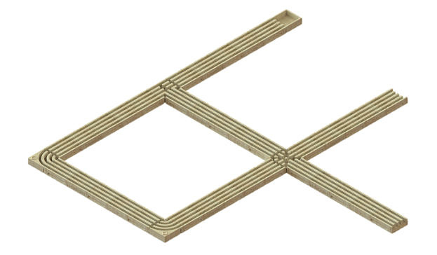 Модуль Г-образного соединения лотков 150х150 серый, рис. 2