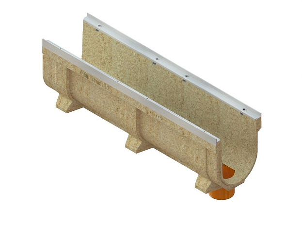 Лоток водоотводный CompoMax Drive полимербетонный усиленный DN200 H310, рис. 2