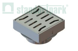 Трап водоотводной 150х150 из нержавеющей стали - Стандартпарк, рис. 1