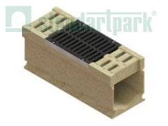 Блок монолитный водоотводный CompoMax полимербетонный ревизионный с решёткой щелевой чугунной ВЧ DN300 h41 кл. E (комплект) 0779457 - Стандартпарк1