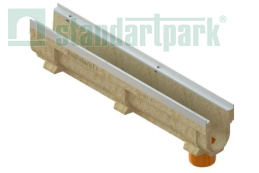 Лоток водоотводный полимербетонный CompoMax Drive DN100 h210 под решетки кл. C250, D400, рис. 2