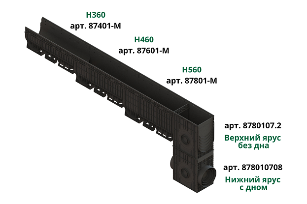 Пескоуловитель PolyMax Basic DN300 Н615, рис. 3
